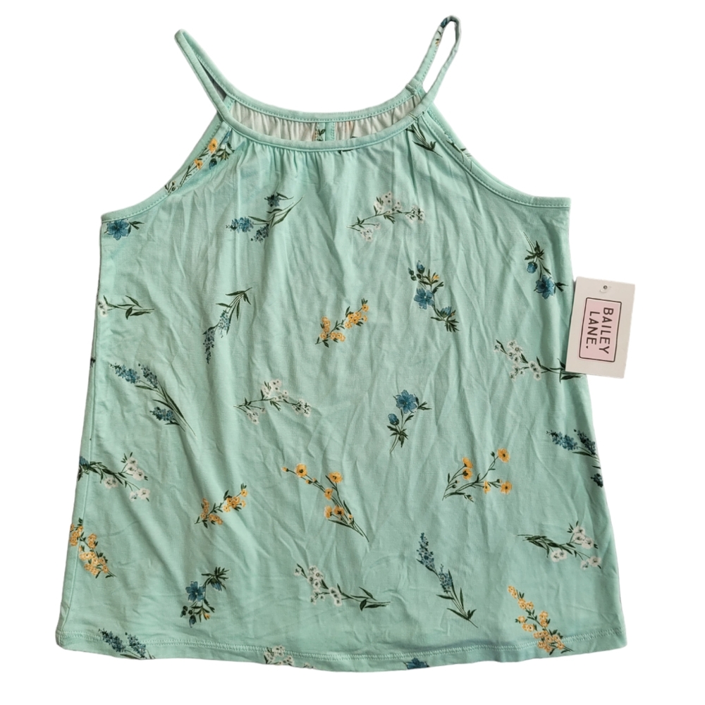 BAILEY LANE Green Floral Tank Top Size M (8-10)